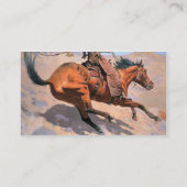 Der Cowboy (Öl auf Leinwand) Visitenkarte (Rückseite)