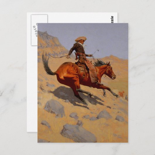 Der Cowboy Postkarte (Vorne/Hinten)