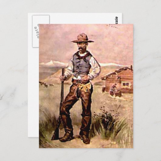 Der Cowboy Postkarte (Vorne/Hinten)