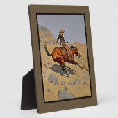 Der Cowboy von Frederic Remington Fotoplatte (Seite)