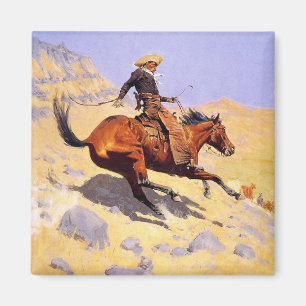 Der Cowboy (von Frederic Remington) Magnet