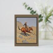 Der Cowboy von Frederic Remington Postkarte (Stehend Vorderseite)