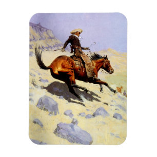 Der Cowboy von Remington, Vintage Kavallerie Milit Magnet