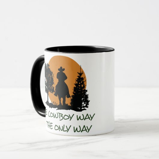 Der Cowboy-Weg Tasse (Vorderseite Links)
