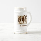 Der Cowboy-Weise Stein Bierglas (VorderseiteRechts)