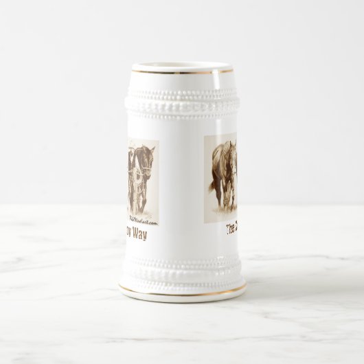 Der Cowboy-Weise Stein Bierglas (Mittel)