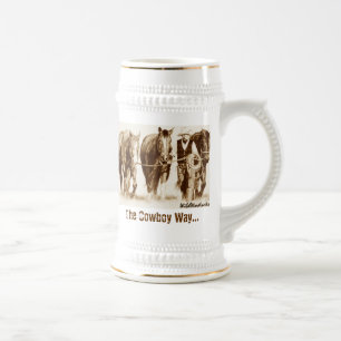 Der Cowboy-Weise Stein Bierglas