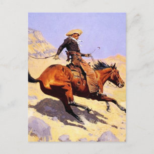 Der Cowboy Western Art von Frederic Remington Postkarte