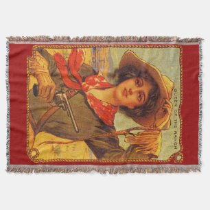 Der Cowgirl-Vintage "Königin Ranch" Throw-Decke Decke
