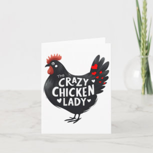 Der Crazy Chicken Lady Sticker Karte