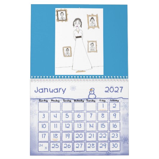 Der Creepy u. niedliche Kalender Janes Austen (Jan 2027)