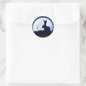 DER CREGGAN WHITE HARE RUNDER AUFKLEBER (Tasche)