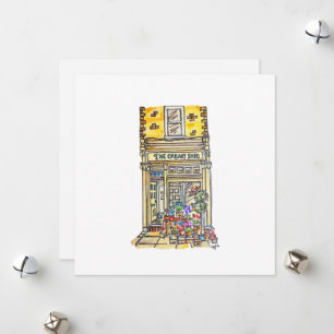 Der cremige Shed Green Grocer Feiertagskarte