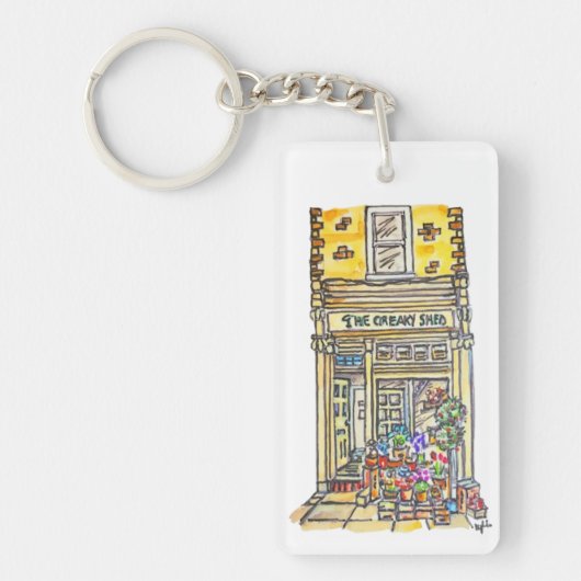 Der cremige Shed Green Grocer Schlüsselanhänger (Vorderseite)
