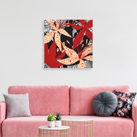 Der Crimson Canopy Kunstprint von Beachside Design Leinwanddruck (Insitu (Wohnzimmer))