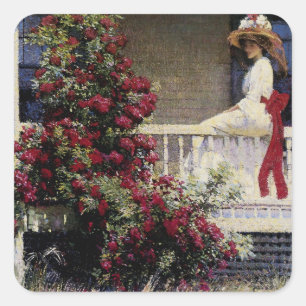 Der Crimson Rambler Quadratischer Aufkleber