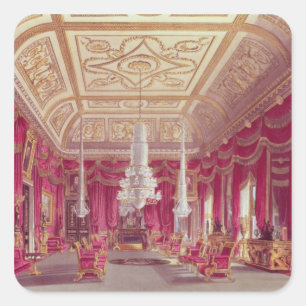Der Crimson Zeichnend Saal, Carlton House Quadratischer Aufkleber