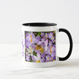 DER CROCUS-TASTER ~ Monogramm-Ringer-Tasse Tasse