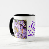 DER CROCUS-TASTER ~ Monogramm-Ringer-Tasse Tasse (Vorderseite Links)