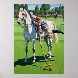 Der Croquet Champion von Reiten Poster