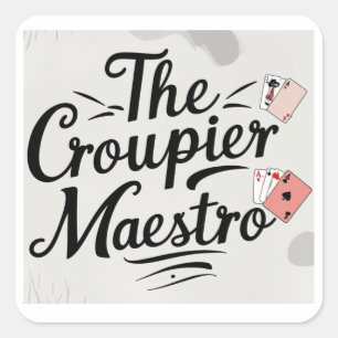 Der Croupier Maestro Quadratischer Aufkleber