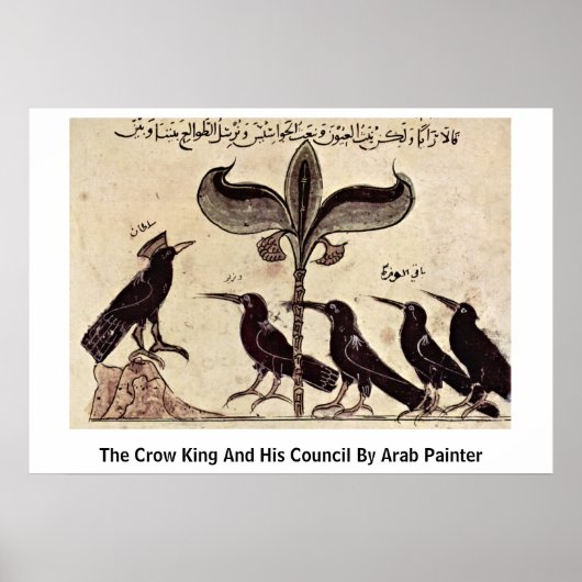 Der Crow King und sein Rat von arabischen Maler Poster (Vorne)