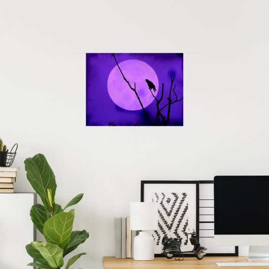 Der Crow und der Amethyst-Mond Poster (Heimbüro)