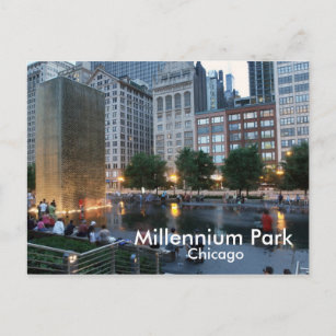 Der Crown Fountain, Millennium Park, Chicago Postkarte