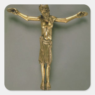 Der Crucified Christus, Franzosen, zweite Hälfte Quadratischer Aufkleber