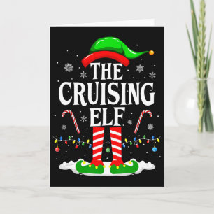 Der cruisende Elf Weihnachten Lustige passende Fam Karte