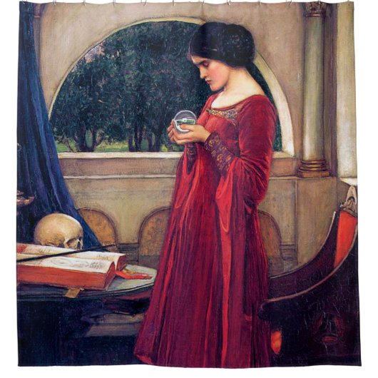 Der Crystal Ball, John William Waterhouse Duschvorhang (Vorderseite)