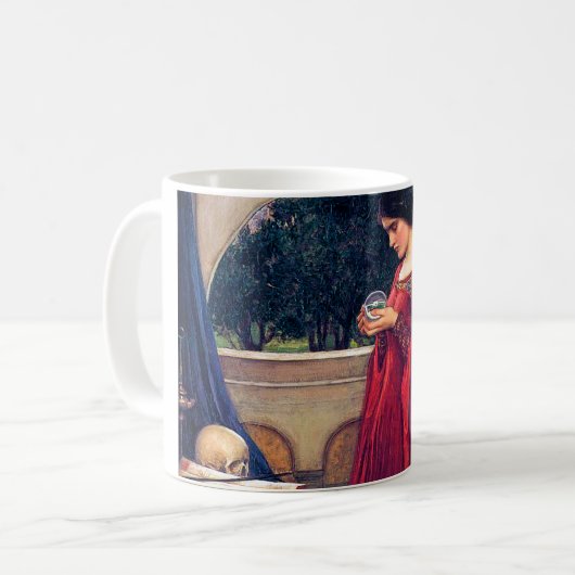 Der Crystal Ball, John William Waterhouse Kaffeetasse (Vorderseite Links)