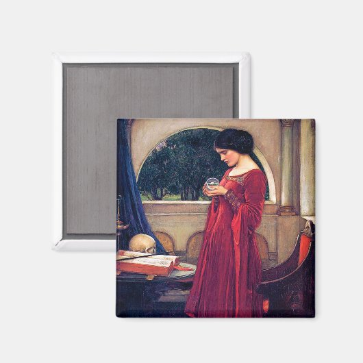 Der Crystal Ball, John William Waterhouse Magnet (Vorderseite/Rückseite)