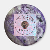 Der Crystal Hayvan Magnet mit Charoitbild (Vorne)