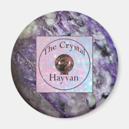 Der Crystal Hayvan Magnet mit Charoitbild