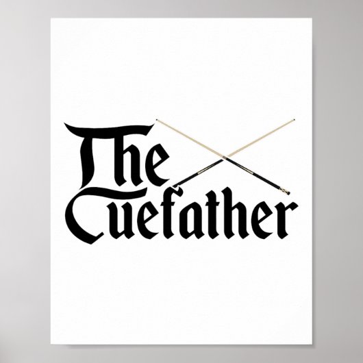 Der Cuefather Billard Snooker Pool Billardplayer C Poster (Vorne)