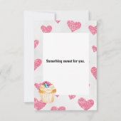 Der Cupcake Bär 3,5" x 5" Flachgrüßkarte Karte (Rückseite)