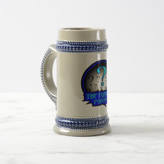 Der Curioso Podcast Stein! Bierglas (Vorderseite Links)