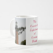 Der Currituck Leuchtturm an Corrola Strand Kaffeetasse (Vorderseite Links)