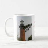 Der Currituck Leuchtturm an Corrola Strand Kaffeetasse (Links)