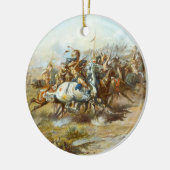 Der Custer Kampf durch Charles Marion Russell Keramikornament (Links)