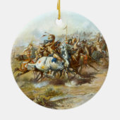 Der Custer Kampf durch Charles Marion Russell Keramikornament (Hinten)