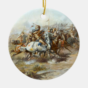 Der Custer-Kampf Schlacht Charles Marion Russell  Keramik Ornament