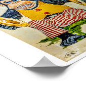 Der Cymbal Monkey Aufkleber Poster (Ecke)