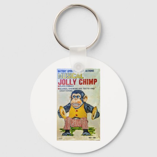 Der Cymbal Monkey Aufkleber Schlüsselanhänger (Vorderseite)
