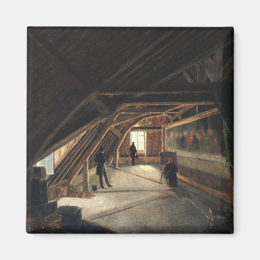 Der Dachboden eines Museums Magnet (Vorne)