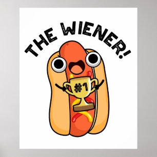 Der Dackel Funny Sieger Hot Dog Puff Poster
