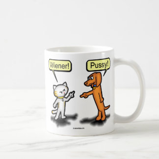 Der Dackel-Hund u. die Pussycatnemesis-Tasse Kaffeetasse