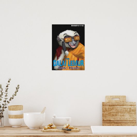 Der Dalai Lemur Poster (Küche)