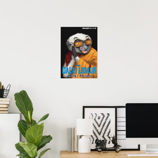 Der Dalai Lemur Poster (Heimbüro)